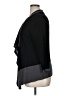 Covington Color Block Solid Black Cardigan Size 1X (estimated) - photo 5