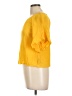 I.N. Studio 100% Rayon Yellow Short Sleeve Blouse Size L (petite) - photo 5