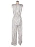 She + Sky 100% Rayon Stripes Silver Jumpsuit Size M - photo 2