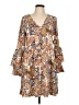 Unbranded Paisley Brown Casual Dress Size L - photo 1