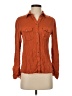 Statement 100% Rayon Orange Long Sleeve Blouse Size XS - photo 1