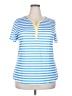 Unbranded Blue Short Sleeve Henley Size 2XL - photo 1