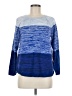 Karen Scott 100% Cotton Color Block Blue Pullover Sweater Size M - photo 1