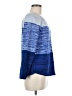 Karen Scott 100% Cotton Color Block Blue Pullover Sweater Size M - photo 4