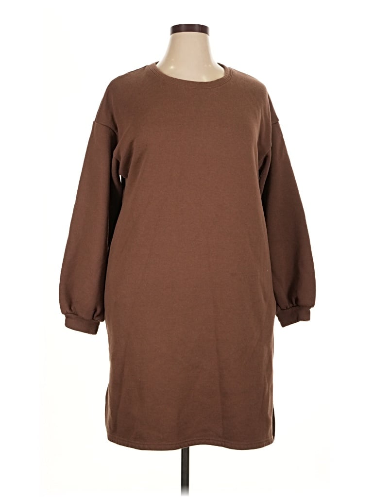 Pre-owned Dazy Casual Dress In Brown