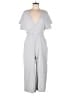 Leith Solid Gray Jumpsuit Size M - photo 1