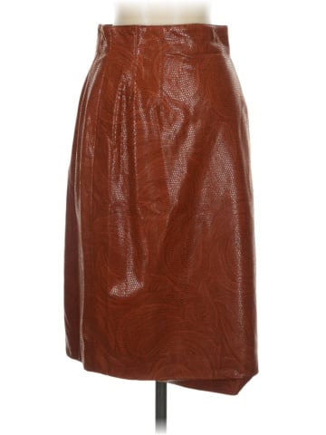 Escada by Margaretha Ley Leather Skirt (view 1)