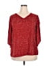 VIISHOW Red 3/4 Sleeve Blouse Size 2X - photo 1