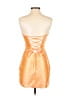 Unbranded 100% Polyester Metallic Orange Cocktail Dress Size 0 - photo 2