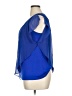AB Studio 100% Polyester Blue Short Sleeve Blouse Size XL - photo 5
