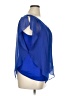 AB Studio 100% Polyester Blue Short Sleeve Blouse Size XL - photo 4