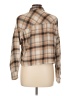 Ci Sono Plaid Tan Brown Long Sleeve Button-Down Shirt Size L - photo 2