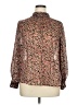 H&M 100% Polyester Animal Print Brown Long Sleeve Blouse Size XL - photo 1