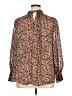 H&M 100% Polyester Animal Print Brown Long Sleeve Blouse Size XL - photo 2