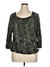 Faded Glory 100% Polyester Green 3/4 Sleeve Blouse Size XL - photo 1