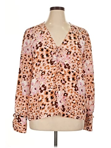 Paige Long Sleeve Silk Top (view 1)