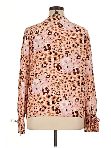 Paige Long Sleeve Silk Top (view 2)