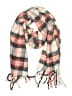 Maurices 100% Polyester Plaid Ivory Red Scarf One size - photo 1