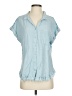 Umgee Blue Short Sleeve Blouse Size S - photo 1