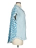 Umgee Blue Short Sleeve Blouse Size S - photo 4