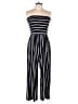 Hem & Thread Stripes Black Jumpsuit Size L - photo 1