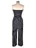 Hem & Thread Stripes Black Jumpsuit Size L - photo 2