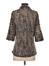 Rebecca Malone Animal Print Brown 3/4 Sleeve Blouse Size S - photo 2