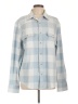 Assorted Brands Checkered-gingham Blue Long Sleeve Blouse Size L - photo 1