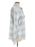 Assorted Brands Checkered-gingham Blue Long Sleeve Blouse Size L - photo 4