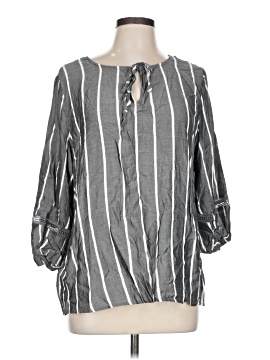 Como Black 3/4 Sleeve Blouse