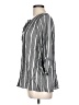 Como Black 100% Rayon Gray 3/4 Sleeve Blouse Size L - photo 5