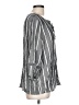 Como Black 100% Rayon Gray 3/4 Sleeve Blouse Size L - photo 4