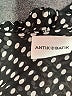 Antik Batik 100% Silk Paisley Silver Black Long Sleeve Silk Top Size XS - photo 7