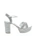 Schutz Stripes Silver Sandals Size 9 1/2 - photo 1