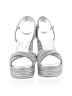 Schutz Stripes Silver Sandals Size 9 1/2 - photo 2