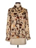 Zara Basic Floral Brown Long Sleeve Blouse Size XS - photo 1