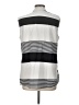 NY Collection Stripes Gray Sleeveless Blouse Size L - photo 2