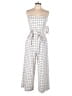 Honey and Rosie Checkered-gingham White Jumpsuit Size L - photo 1