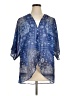 Unbranded Paisley Blue 3/4 Sleeve Blouse Size XL - photo 1