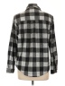 BeachLunchLounge Plaid Gray Long Sleeve Blouse Size L - photo 2