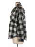 BeachLunchLounge Plaid Gray Long Sleeve Blouse Size L - photo 5