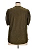 Amaryllis Metallic Gold Short Sleeve Blouse Size 1X - photo 2