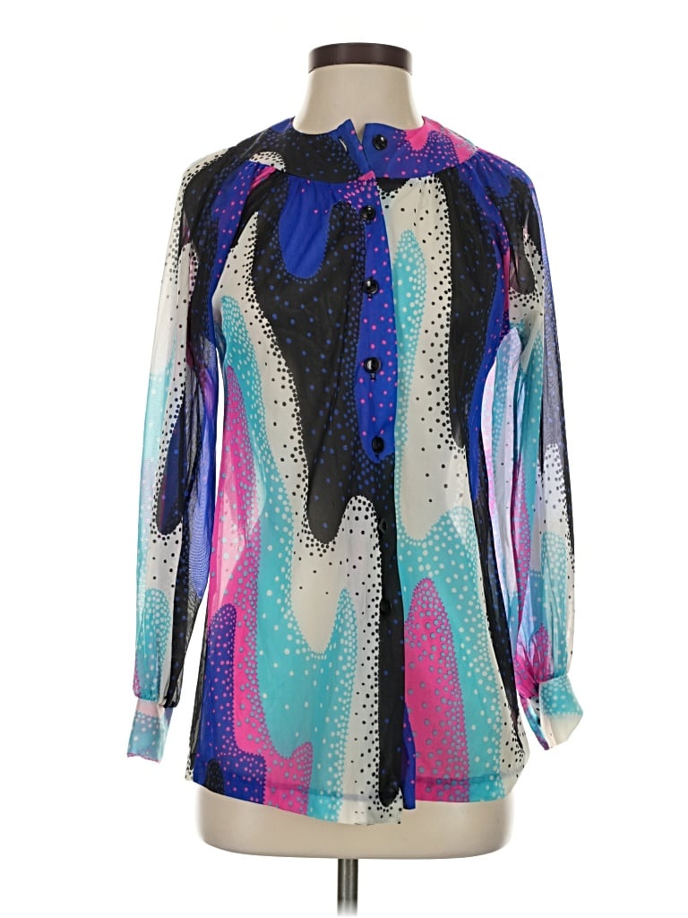 Pre-owned Catalina Long Sleeve Blouse In Blue