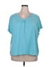 Croft & Barrow Teal Short Sleeve Blouse Size 3X - photo 1
