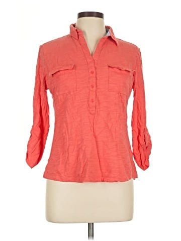 Jones New York 3/4 Sleeve Button-Down Shirt (view 1)
