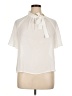 Shein 100% Polyester Ivory Short Sleeve Blouse Size 0X - photo 1