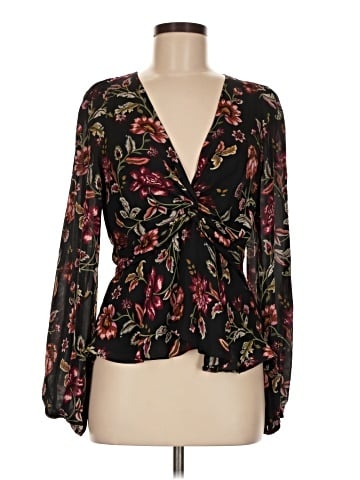 A.L.C. Long Sleeve Silk Top (view 1)