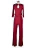 Annabelle Solid Burgundy Red Jumpsuit Size S - photo 2