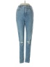 Express Hearts Blue Jeans Size 0R - photo 1