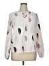 Assorted Brands 100% Polyester Print Ivory Long Sleeve Blouse Size XL - photo 1
